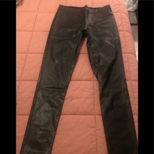 Max studio leather pants